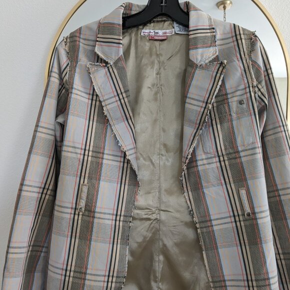 Triple Five Soul rare vintage plaid blazer - size S - Picture 2 of 4